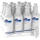Diversey GLANCE 04554. Glass &amp; Multi-Surface Cleaner, for Streak-Free Mirrors &amp; Windows, Ready-to-Use, 32-Ounce (Pack of 12 with 12 spray nozzles)