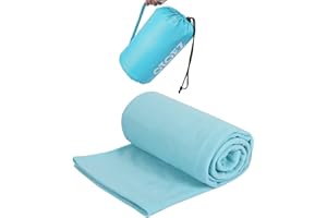 otoez Travel Blanket Warm and Lightweight 67 x 47 in Large Airplane Blanket in Portable Compact Bag with Luggage Strap 3-1 Soft Breathable Blanket Sheet Pillow for Flight Train Car Camping Trip, Blue