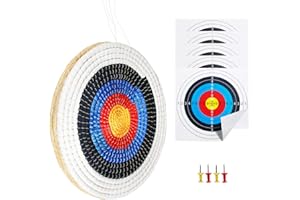 Topbows Traditional Solid Straw Round 3 Laryes Hand-Made Archery Target Face for Recurve Bow Longbow Shooting Practice with 5
