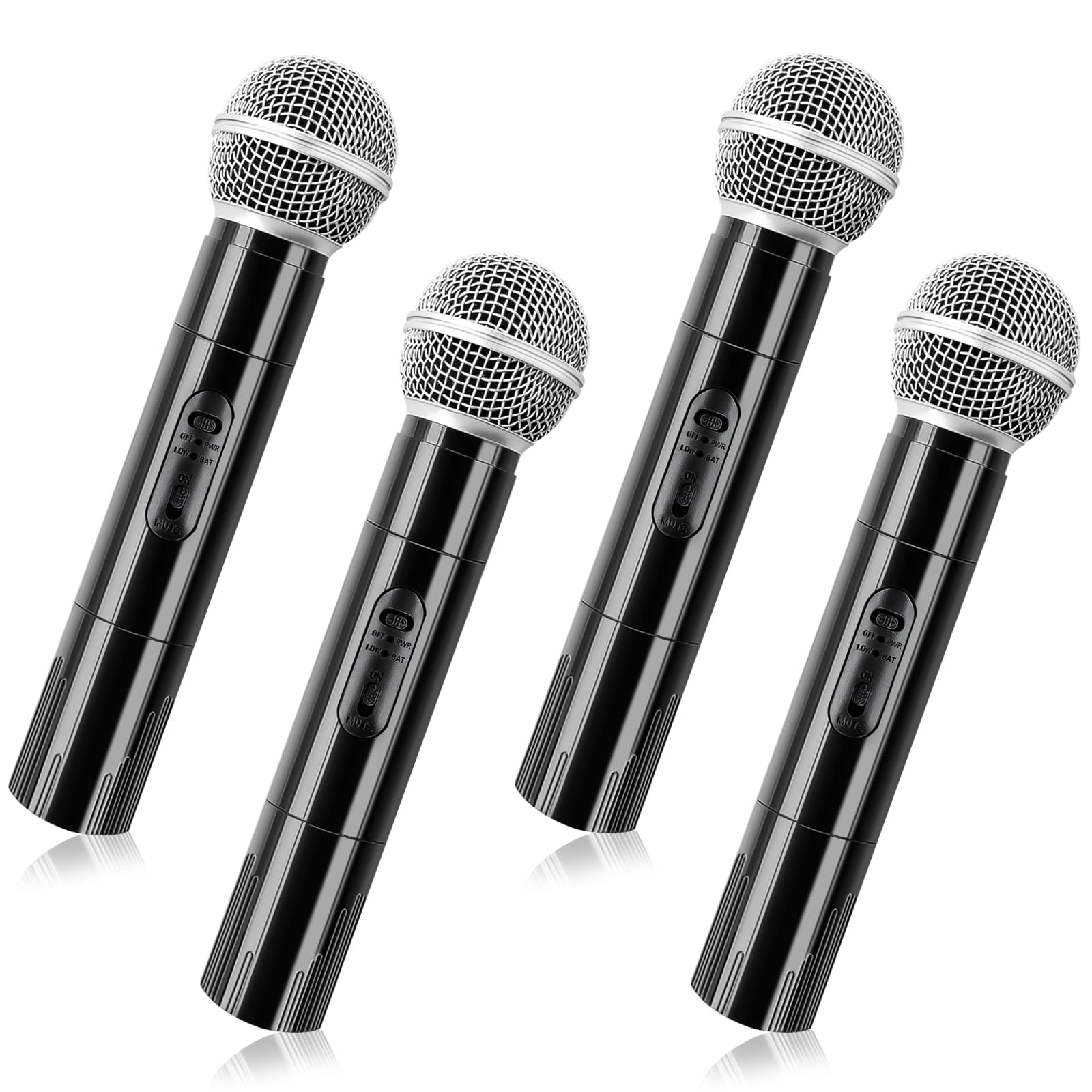Photo 1 of Xanllaxa 4 Pcs Fake Microphone Props,Realistic Plastic Toy Microphone Prop,Pretend Play Mic Prop for Kids,Karaoke,Halloween,Stage Costume Favors,Birthday Party