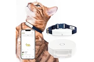 Catlog Starter Set (S, [Starter Set] White × Blue) - Smart Collar for Indoor Cat, Healthcare Tracker for Indoor Cat, Smart Pet Activity Tracker, Smart Wearable, 24/7 Monitoring, Sleep & Health