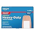 Amazon Basic Care Antibacterial Heavy Fabric Adhesive Bandages, Tough & Flexible Non-Stick Pad Cushion, Helps Prevent Infection Skin Protection, 1.75 x 4 inches (30 Count)