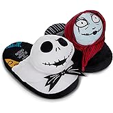 Disney Ladies Nightmare Before Christmas Slippers - Ladies Classic Jack Skellington Slip On 3D Plush Slippers Slip On Slides Shoes