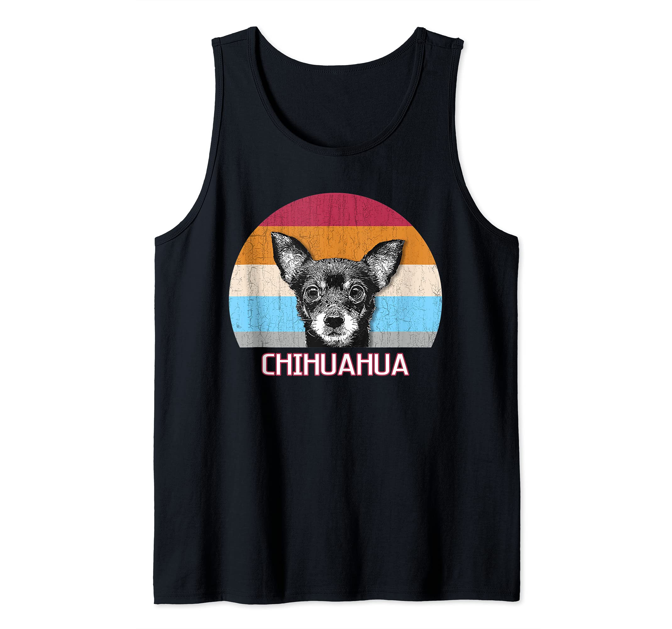 Chihuahua Dog Lover Owner Retro Vintage Distressed dog Tank Top