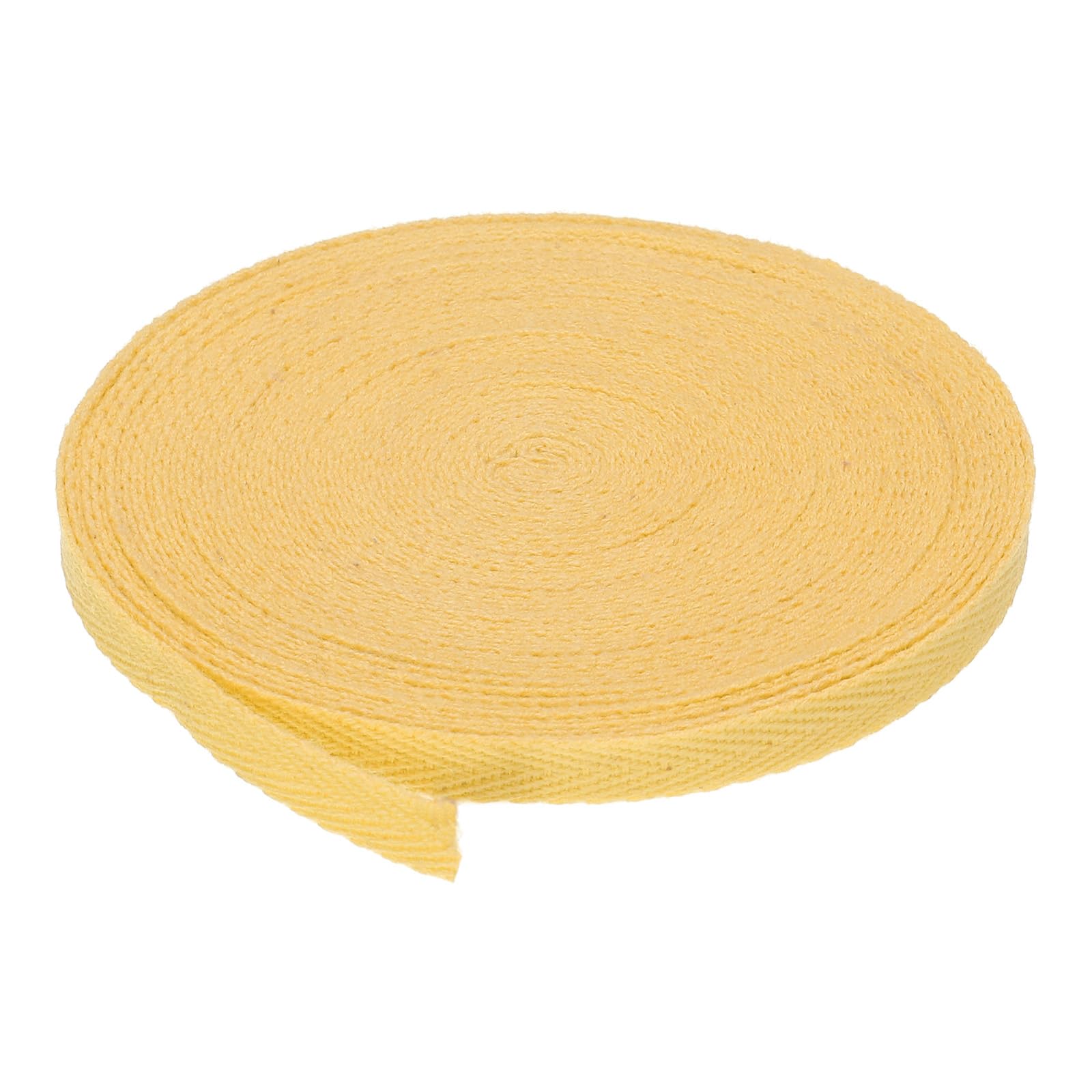 PATIKIL Cotton Twill Tape 1/4 Inch 10 Yards 100% Cotton Ribbon Bias Tape Herringbone Webbing Trim for Sewing Gift Wrapping, Gold