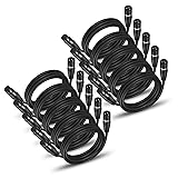 EBXYA XLR Patch Cable 6 Ft 10 Pack, 3 Pin Male to