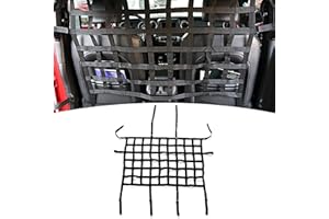 ETL INDUSTRIES Dog Car Barrier Rear Seat Divider Net for Jeep, Mesh Cargo Pet Net for 2007-2020 Jeep Wrangler JK JKU JL JLU