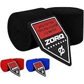 ZORQ Boxing Hand Wraps - Professional Mexican Style Semi-Elastic Handwraps for Boxing, MMA, Muay Thai &amp; Kickboxing - 4.5M Inner Gloves with Thumb Loop &amp; Secure Hook &amp; Loop Closure