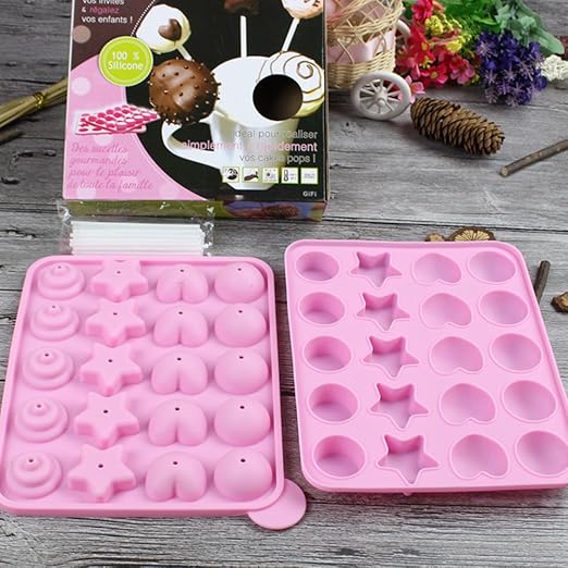 OUNONA Bollo Pop Molde Silicona para Caramelo Dulce Lollipop y ...