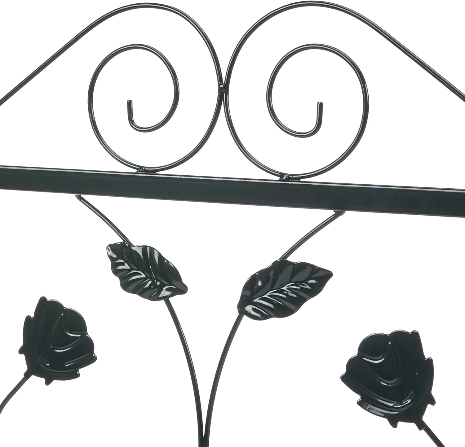Relaxdays GOTH Set of 4 Metal Garden Fencing Panels, Yard Fence for Inserting 33 x 56.5 cm, Green, 1.5x225x47 cm - Image 4