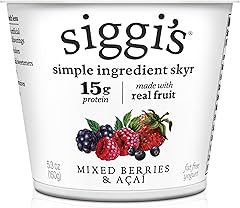 siggi's® Icelandic Strained Nonfat Yogurt, Acai Mixed Berry, 5.3 oz. Single Serve Cup – Thick, Protein-Rich Yogurt