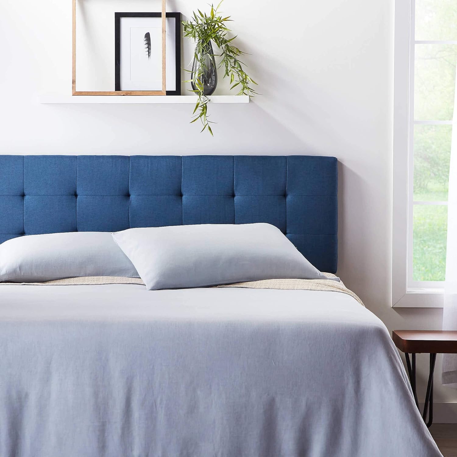Best grey king bed frame with head frame