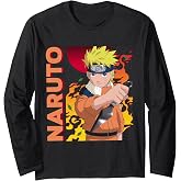 Naruto Main Character On Elemental Background Long Sleeve T-Shirt