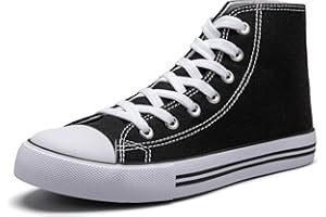 THE FASHION SUPPLY Kid's High Top Sneakers Classic High Tops Canvas Shoes for Girls and Boys, Lace up Tennis Shoes Fashion Canvas Sneakers Casual Shoes for Walking