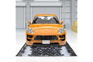 OKSTENCK Containment Floor Mat 7.9x16' - Heavy Duty Vinyl Polyester Garage Mat for Snow, Mud, Rain - Water-Proof Car Mat