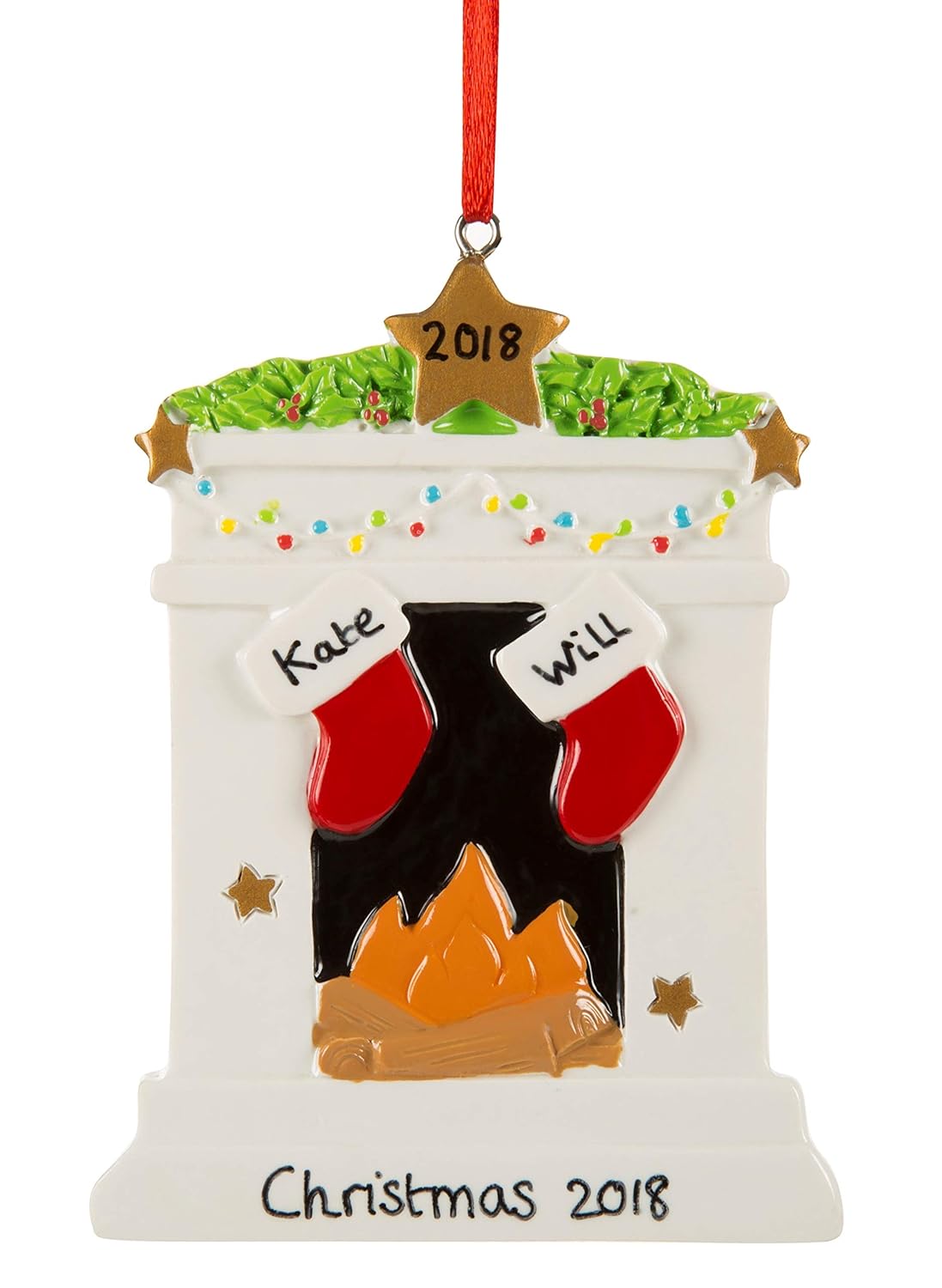 Alphabet Barn Personalised Fireplace Christmas Decoration Xmas Gift Family Keepsake 2 3 4 5 6 Names 9cm 2 Stockings Stockings Holders Christmas Cikyaya My