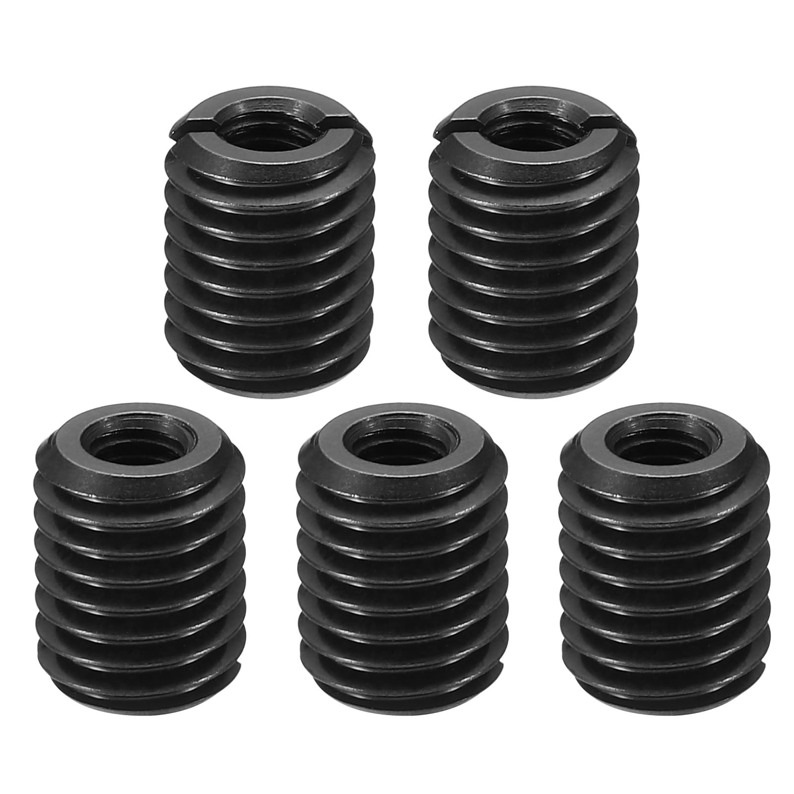 PATIKIL Grade 8.8 Carbon Steel Threaded Repair Insert Nut, 5pcs M6x1 Female to M12x1.75 Male High Strength Screw Sleeve Inserts Reducing Adapter Reducer 15mm