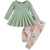 Baby Girl Clothes Toddler Girl Outfits Fall Winter Ruffle Shirt Pants Cute Infant Clothing Set for Little Girl