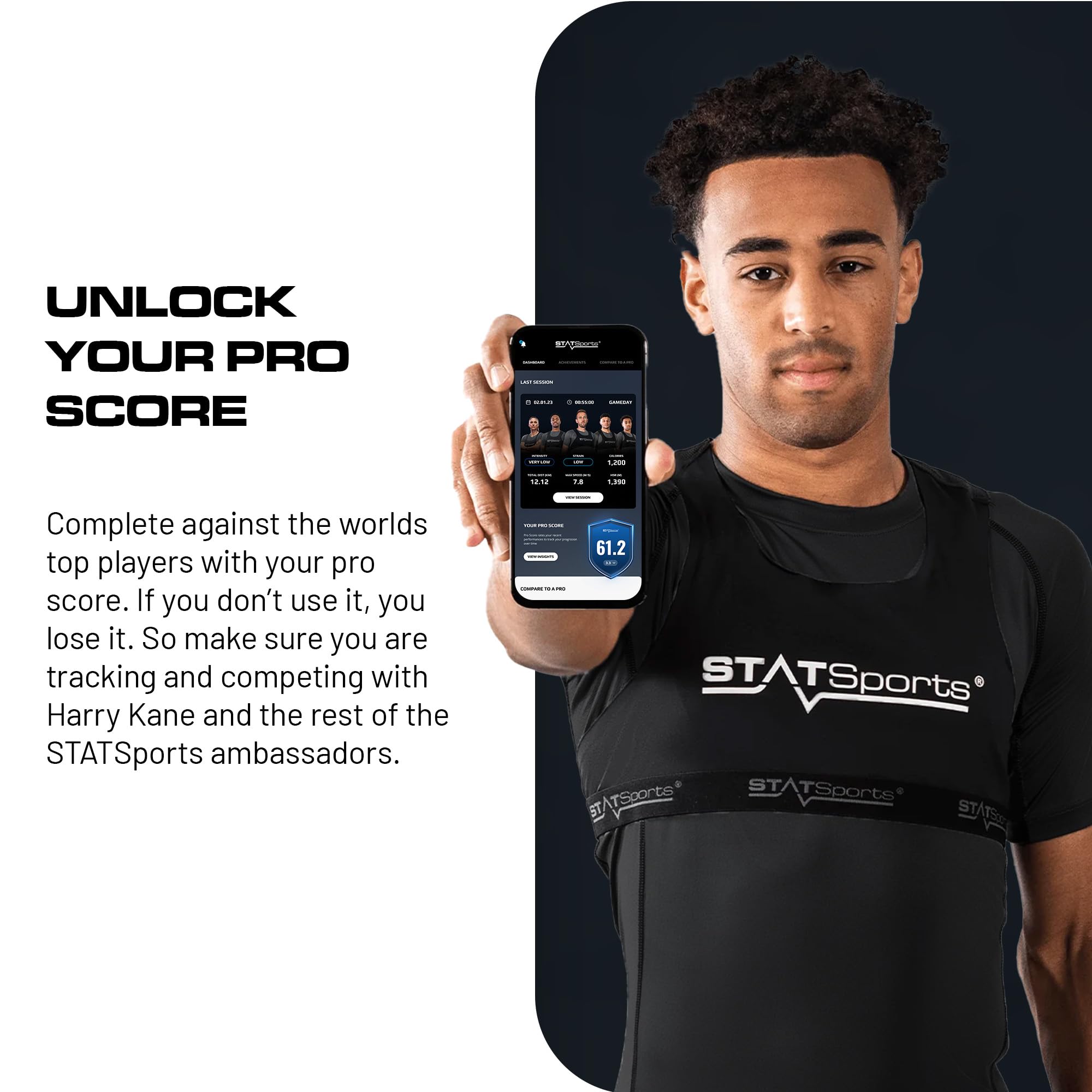 STATSports Academy GPS Soccer Tracker Vest - Advanced All-in-One Sports Tracker with Drills, Coaching & Nutrition - Tracks 24 Key Metrics - Football GPS Vest Used by Pro Players & Teams