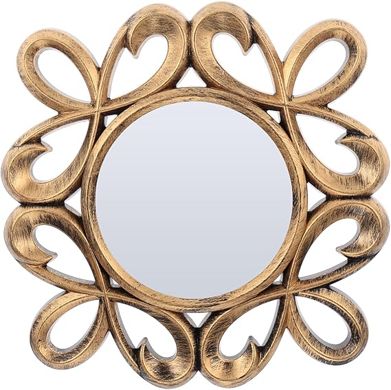 Wakauto 3 peças de espelho para pendurar na parede, espelho de maquiagem vintage rústico, espelhos de parede decorativos para sala de estar, banheiro