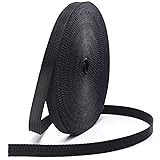 CooBigo Nylon Webbing 3/8 Inch Heavy Duty Black