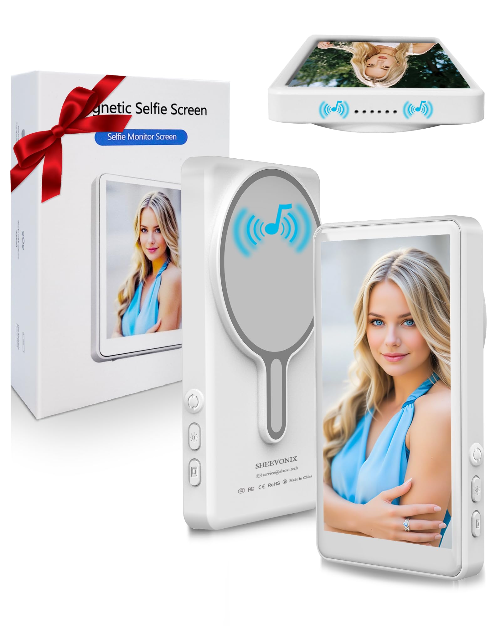 Photo 1 of SHEEVONIX Selfie Monitor Screen iPhone, Built in Audio Output, Back Camera Monitor Screen for Media Content Creators, Rear Camera Display for Vlog Live Stream TikTok YouTube