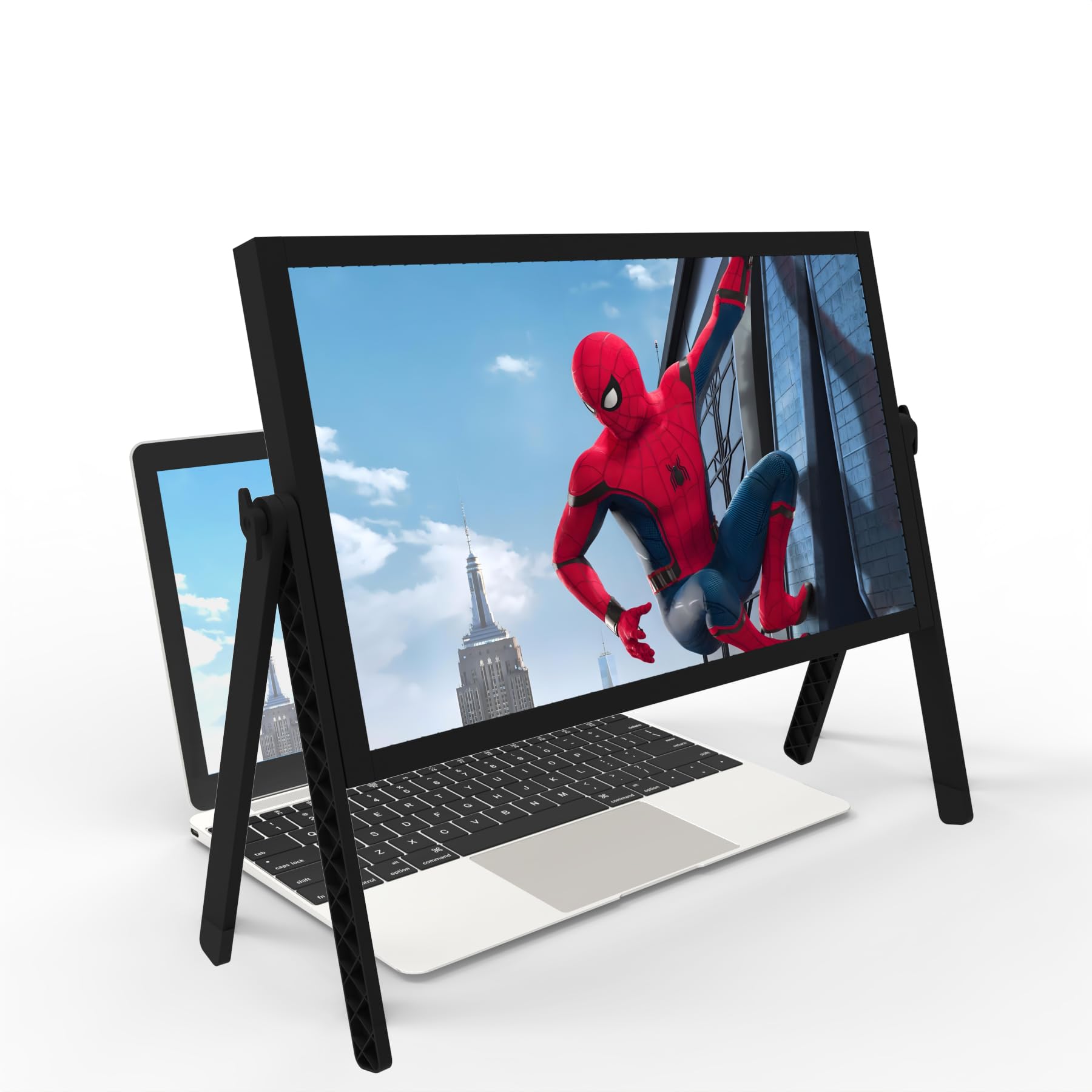 Photo 1 of 21 inch Screen Magnifier for Laptop ?3D HD Screen Expanders for Movies, Videos, and Gaming, Screen Magnifier with Adjustable Angle Design Amplifier Desktop Magnifying for Seniors Reading (Black)