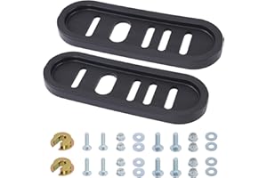 CheeMuii 490-241-0010 Snowblower Slide Shoes with Mounting Hardware Kit Universal Snow Thrower Poly Slide Shoes Fit for MTD Craftsman Troy-Bilt Yard Machines 2-Stage & 3-Stage Snow Throwers