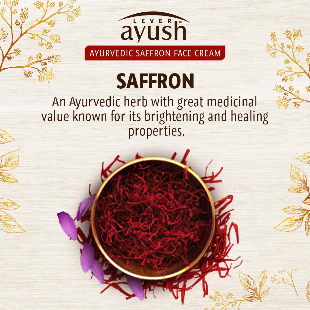 ayush natural fairness saffron face cream 50g