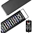 Alidou Advanced 7-Row LED Aquarium Light, Easy Setup Controller, Auto On Off Full Spectrum Fish Tank Light, 24/7 Lighting Cycle, 8 Colors, 10 Level Dimming, 26W for 18"-24" Freshwater Planted Tank