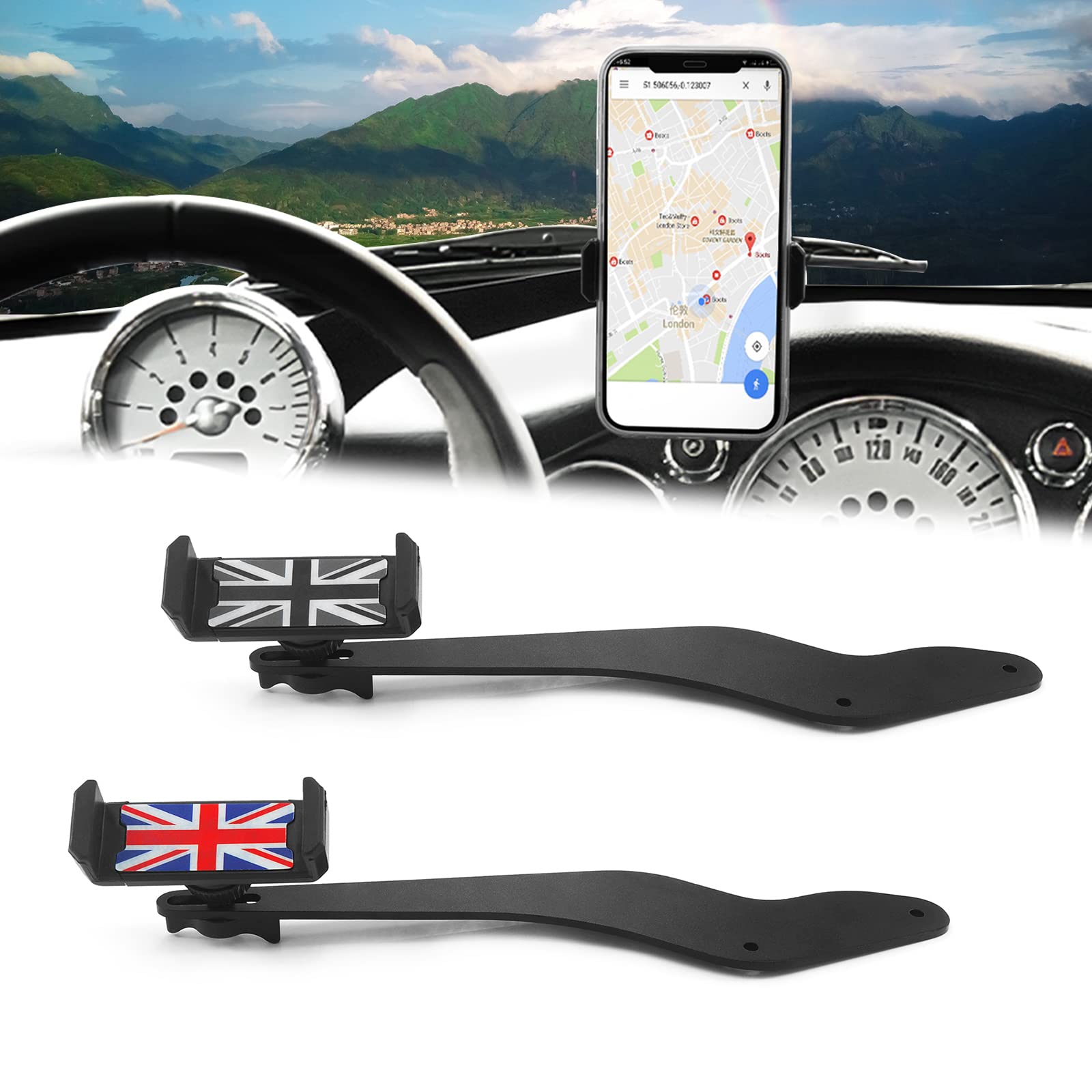 Heinmo 360 Degree Rotation Smartphone Cell Phone Mount Holder For Cooper R50 R52 R53 Hatchback Convertible Car Phone Holder