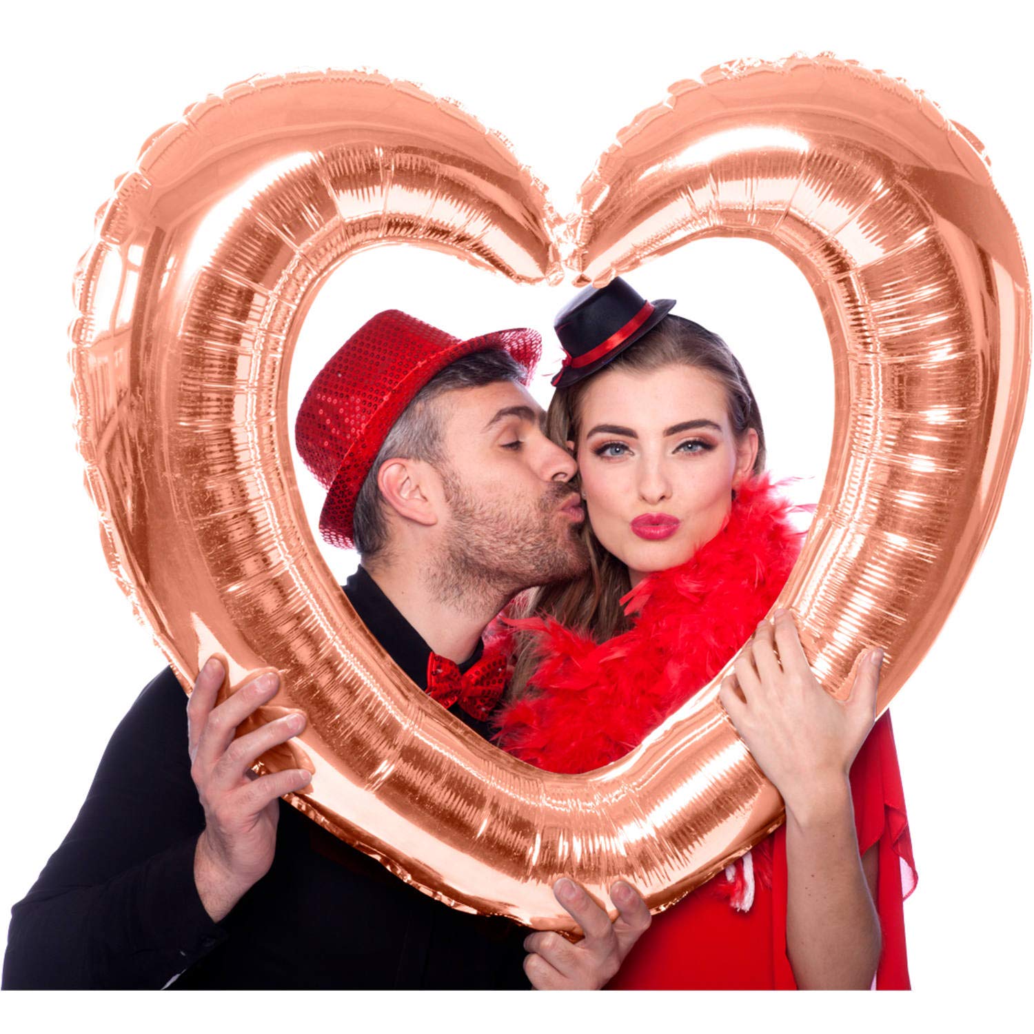 S/Shape Frame Heart Rose Gold 80 x 70 cm