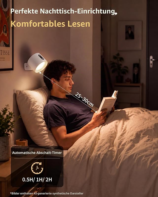 Kabellos LED Wandleuchte Innen Akku RGB mit Fernbedienung — Foto 7 von 8