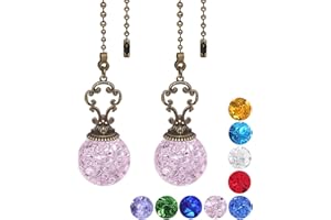 LONGSHENG - SINCE 2001 - 2PCS Pink Ceiling Fan Pull Chain Light Pull Chain Pull String Light Fixture Ceiling Fan Pull Chain Ornaments