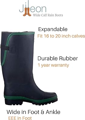 wide calf rain boots amazon