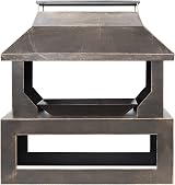La Hacienda Stonehurst Steel Outdoor Fireplace with Log Store Bronze view 2