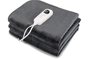 CLEEMAN Electric Heated Mattress Pad, 71” x 30” Twin Size Massage Table Warmer with 5-Level Heating, 8H Timer, Constant Heating, Overheat Protection, Machine Washable, Bed Warmer for Bedroom