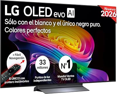 OLED55C64LA - Smart TV OLED EVO AI 55" 4K Sin Reflejos 98.9%, 2026