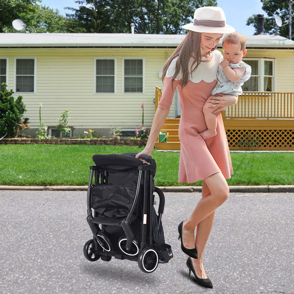 Vengaconmigo Poussette Bebe Confortable Ultra Compacte Pliage En Un Clic Avec Accoudoir Detachable Landau Citadine Avec Position Couchee Housse De Pluie 0 15kg Noir Poussettes Citadines Bebe Puericulture Dwteam In