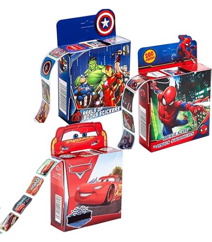 Cars 3 Filmaufkleber – 100 Stück, 5 Motive, Je 6,4 Cm Quadratisch