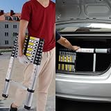 Multibao 13.5ft Telescopic Aluminium Ladder EN131 150kg 14 Rungs UK Stock view 8