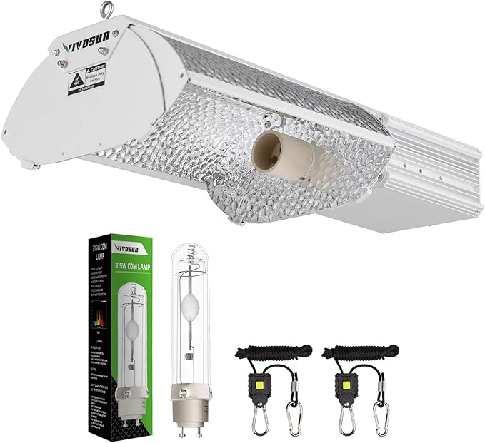 VIVOSUN Vega 315W CMH hood with 98 reflective VEGA aluminum