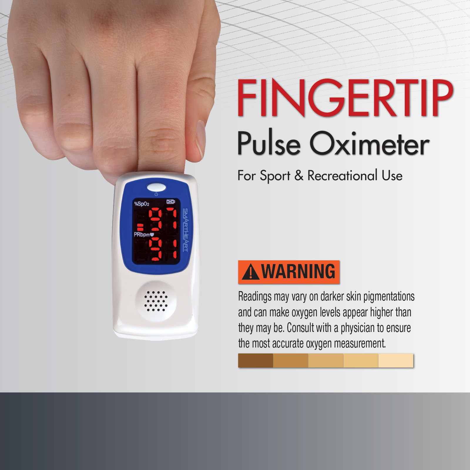 SmartHeart Fingertip Pulse Oximeter 1 Each 11-50L