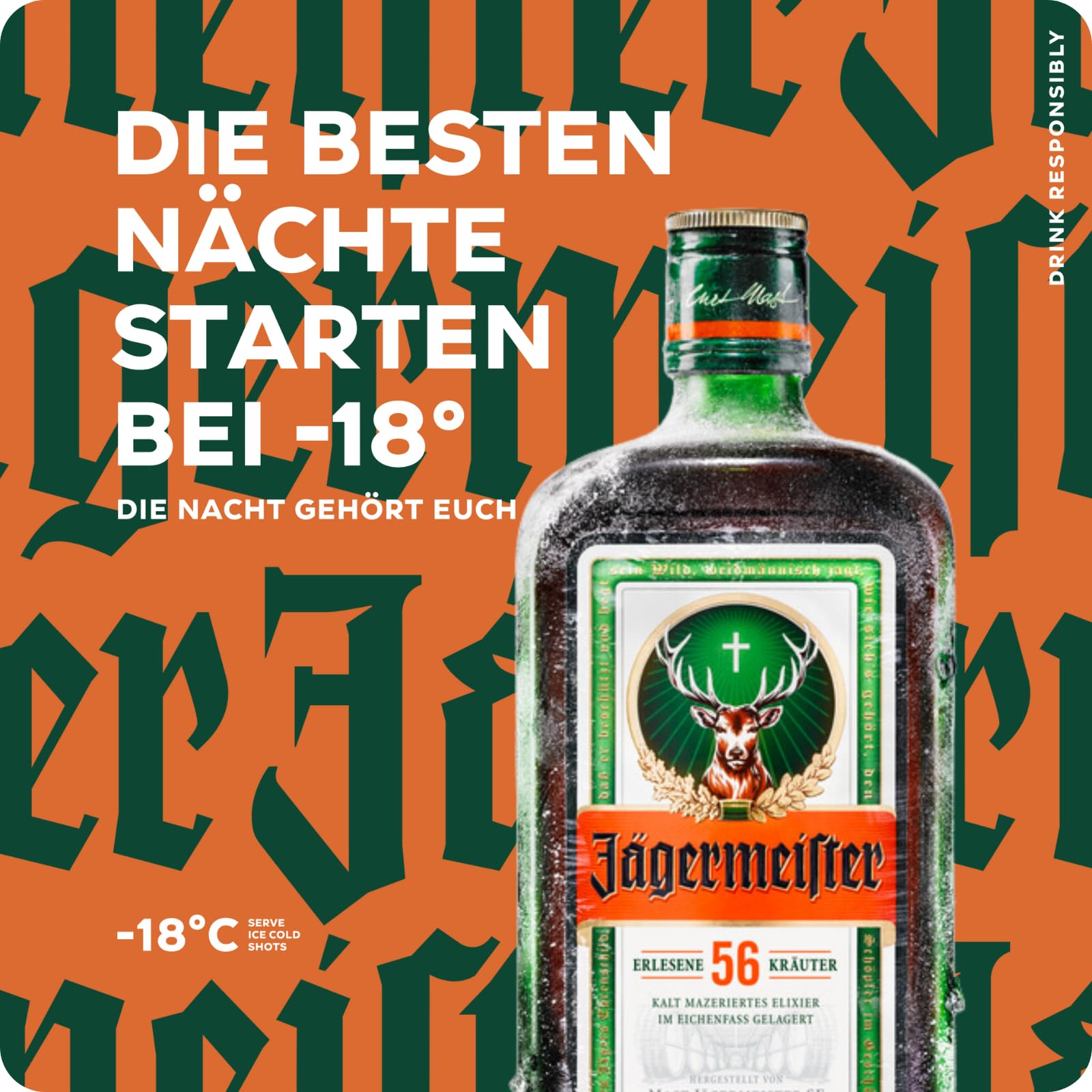 Jägermeister – 1 x 0,7l Premium Kräuterlikör 35% Vol. – 56 erlesene Kräuter – Kalt mazeriertes Elixier – Im Eichenfass gelagert – Das Original aus Wolfenbüttel 6