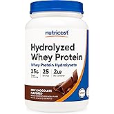 Nutricost Hydrolyzed Whey Protein Powder (Chocolate) 2 LBS - Whey Protein Hydrolysate, 25g of Protein, GMO-Free, Gluten-Free
