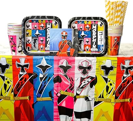 Amazon Com Power Rangers Ninja Steel Party Supplies Pack For 8