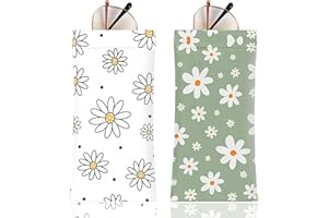 Anikathy 2Pcs Sunglass Eyeglass Glasses Case Soft PU Leather with Cleaning Cloth Portable Glasses Pouch Bag for Men Women