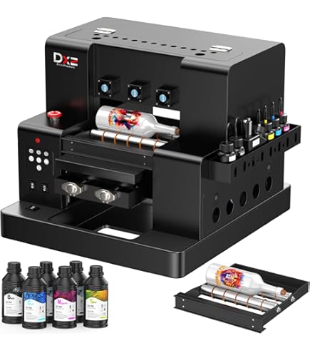 Amazon.com: DXZ A4 L805 UV Flatbed Printer - Varnish with Rotary