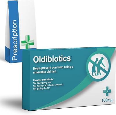 SC Products Oldibiotics Old Age Joke Pill Box with Prescription Bag
