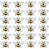WAY DENG Lot of (x24) Silver Black Colorful Enamel Oil Drip Alloy Metal Honeybee Craft Bee Charms 1 by 0.7 inch (approx.26x17mm) Bracelets Earrings Pendants Making Jewelry Findings